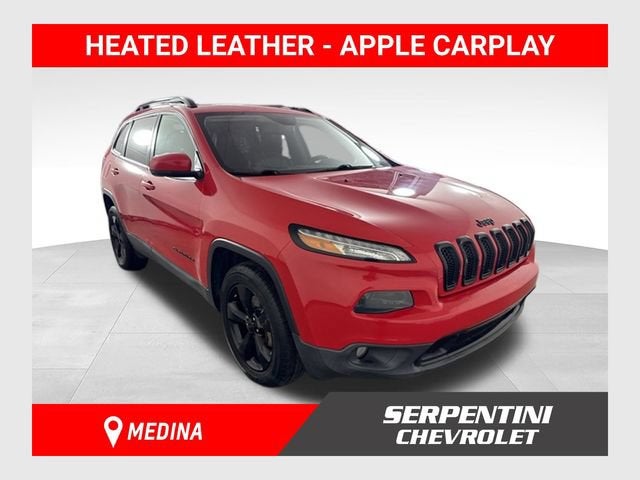 2018 Jeep Cherokee Limited in Red — front three-quarter view