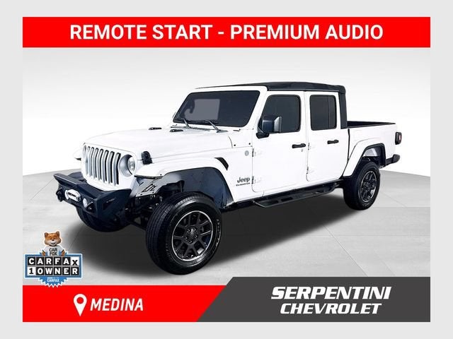 2020 Jeep Gladiator Overland in White — front three-quarter view