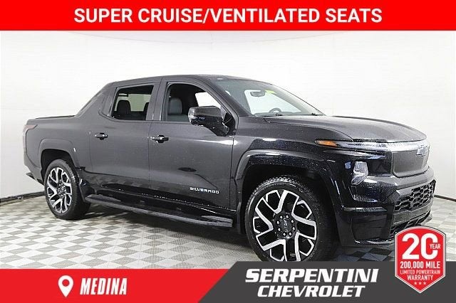 2024 Chevrolet Silverado EV RST in Black — front three-quarter view