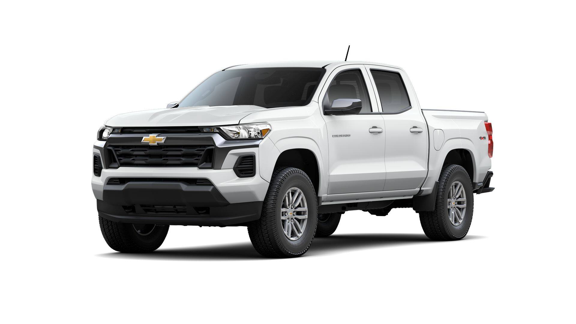 2025 Chevrolet Colorado WT/LT in Summit White — front three-quarter view