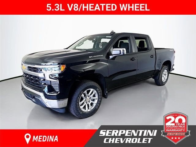 2026 Chevrolet Silverado 1500 LT in Black — front three-quarter view