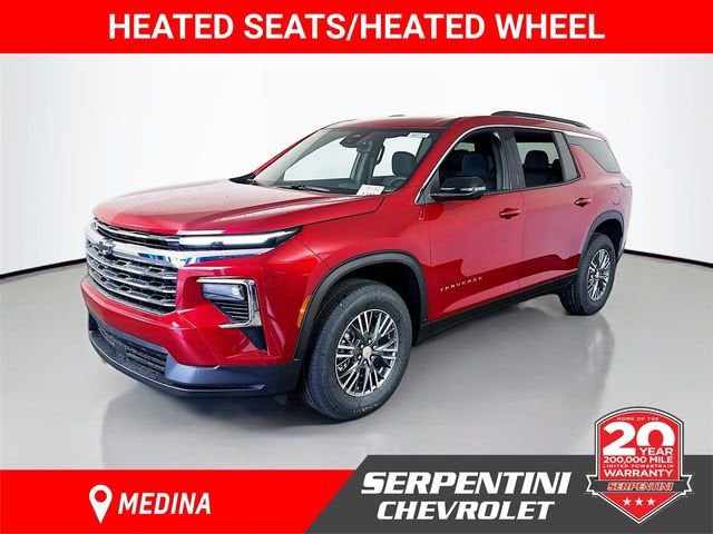 2026 Chevrolet Traverse LT in Radiant Red Tintcoat — front three-quarter view