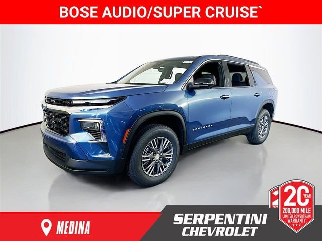 2026 Chevrolet Traverse LT in Lakeshore Blue Metallic — front three-quarter view