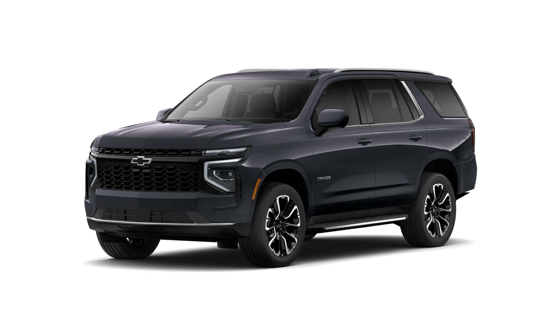 2026 Chevrolet Tahoe LS in Dark Ash Metallic — front three-quarter view