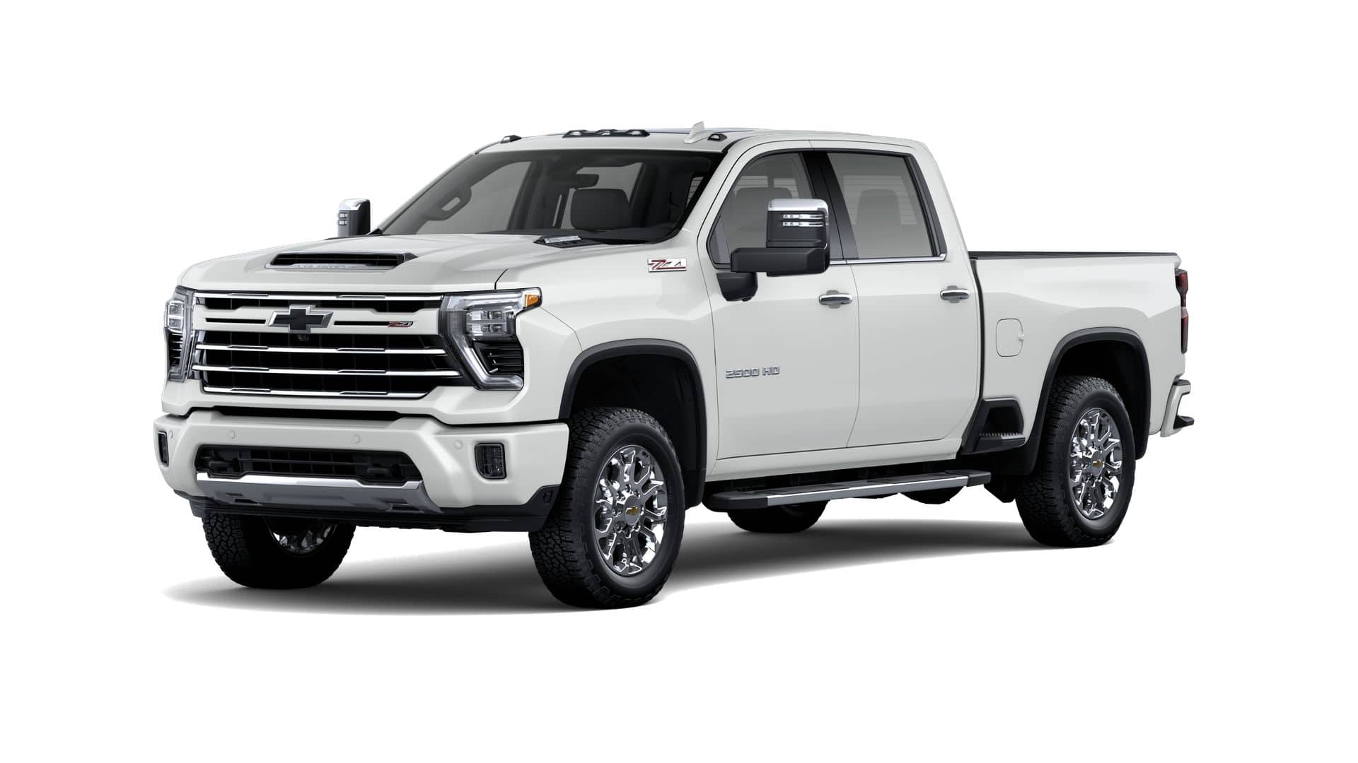 2026 Chevrolet Silverado 2500 HD LTZ in Summit White — front three-quarter view