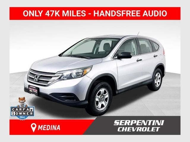 2014 Honda CR-V LX in Silver — front three-quarter view