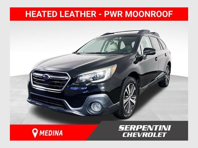 2019 Subaru Outback Limited in Black — front three-quarter view