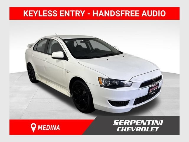 2012 Mitsubishi Lancer ES in White — front three-quarter view