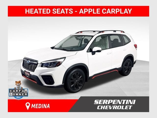 2020 Subaru Forester Sport in White — front three-quarter view