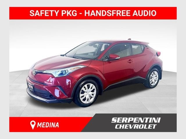 2019 Toyota C-HR XLE in Red — front three-quarter view