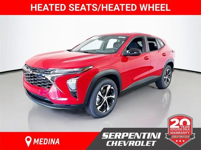 2026 Chevrolet Trax 1RS in Apex Red — front three-quarter view