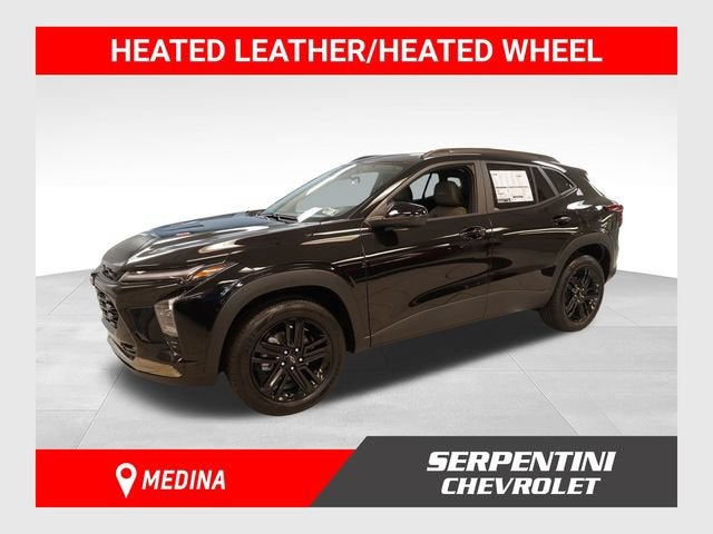 2026 Chevrolet Trax ACTIV in Mosaic Black Metallic — front three-quarter view
